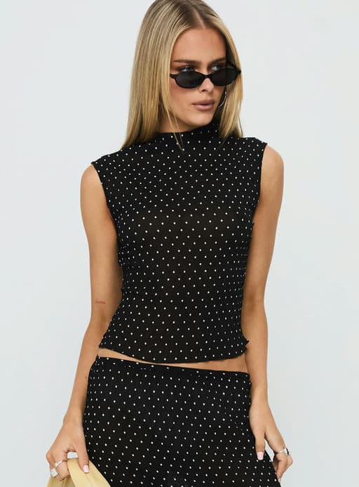 Ford Top Onyx Polka Dot