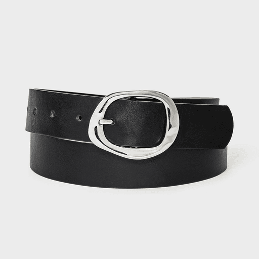 Wavy Center Buckle Belt