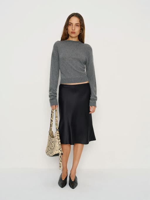 Layla Silk Knee Length Skirt