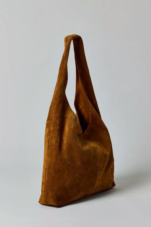 Mini Boston Bow Suede Shoulder Bag