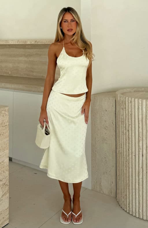 Palm Breeze Midi Skirt