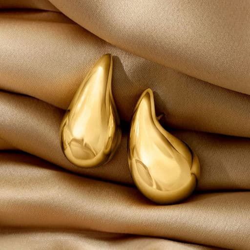 Gold Hoop Earrings.