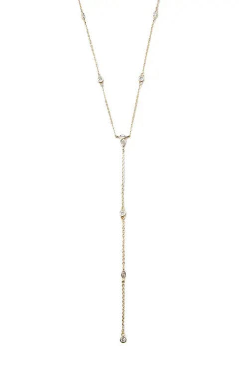 Cubic Zirconia Station Y-Necklace