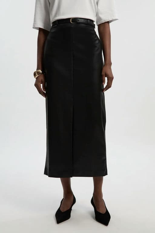 Tailored Midi Pencil Skirt