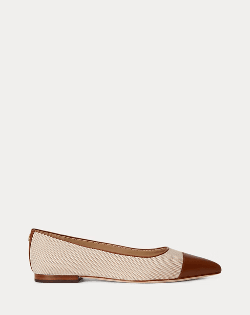 Londyn Canvas & Leather Ballet Flat